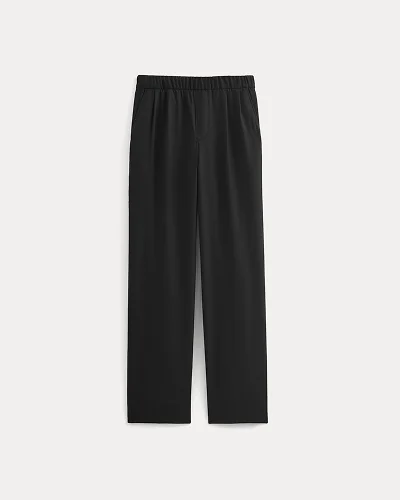 Image | Pleated Trouser in Tailor Twill | Black