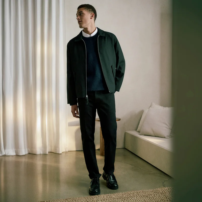 Image | Model in Tailored Zip Jacket