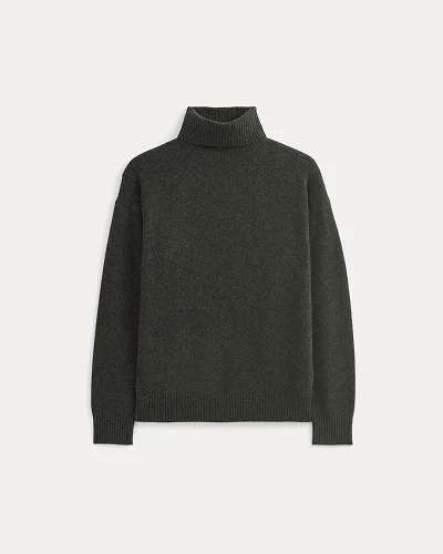 Image | Luxe Merino Relaxed Turtleneck | Black