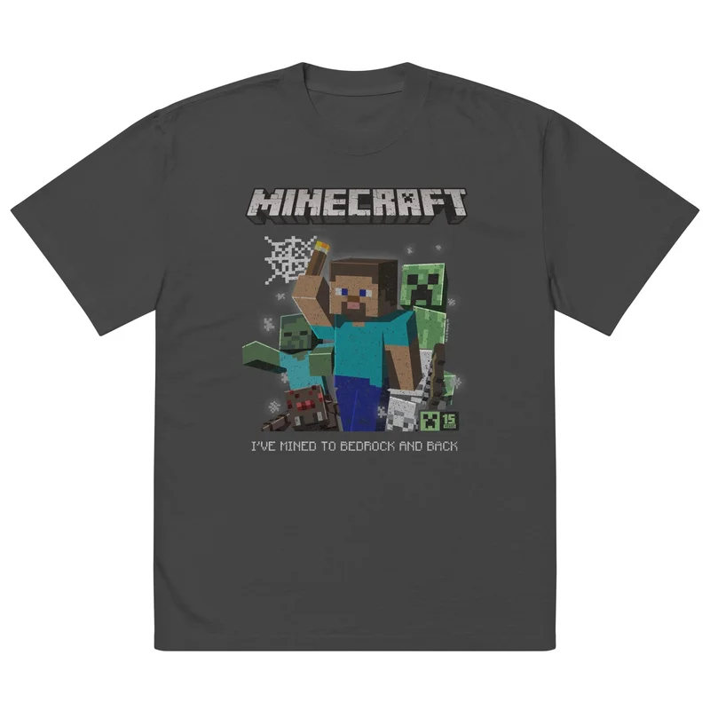 Image of Minecraft 15th Anniversary Vintage 90s Oversized Adult T-Shirt