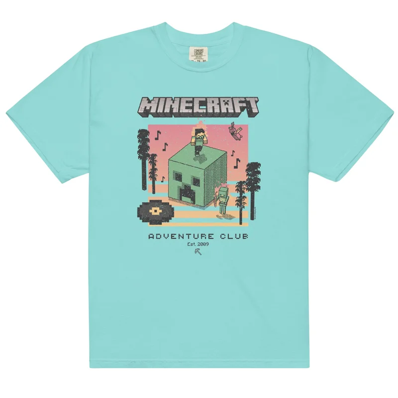 Image of Minecraft 15th Anniversary Vintage Summer Band Comfort Colors Adult T-Shirt