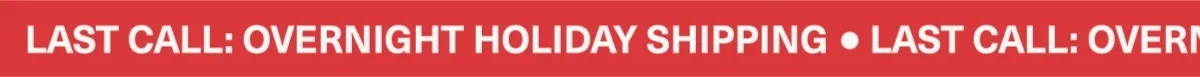 Last call for Overnight Holiday Shipping