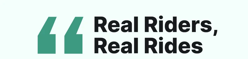 real riders, real rides