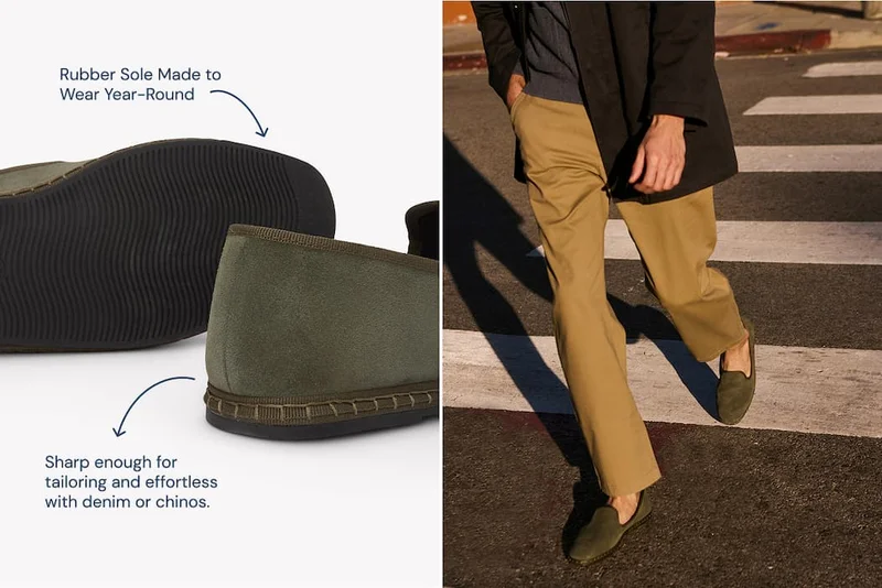 And For the Guys... Rubber Sole Made To Wear Year-Round; Sharp enough for tailoring and effortless with denim or chinos.