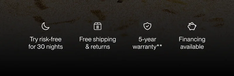 Try risk-free for 30 nights | Free shipping & returns | 5-year warranty