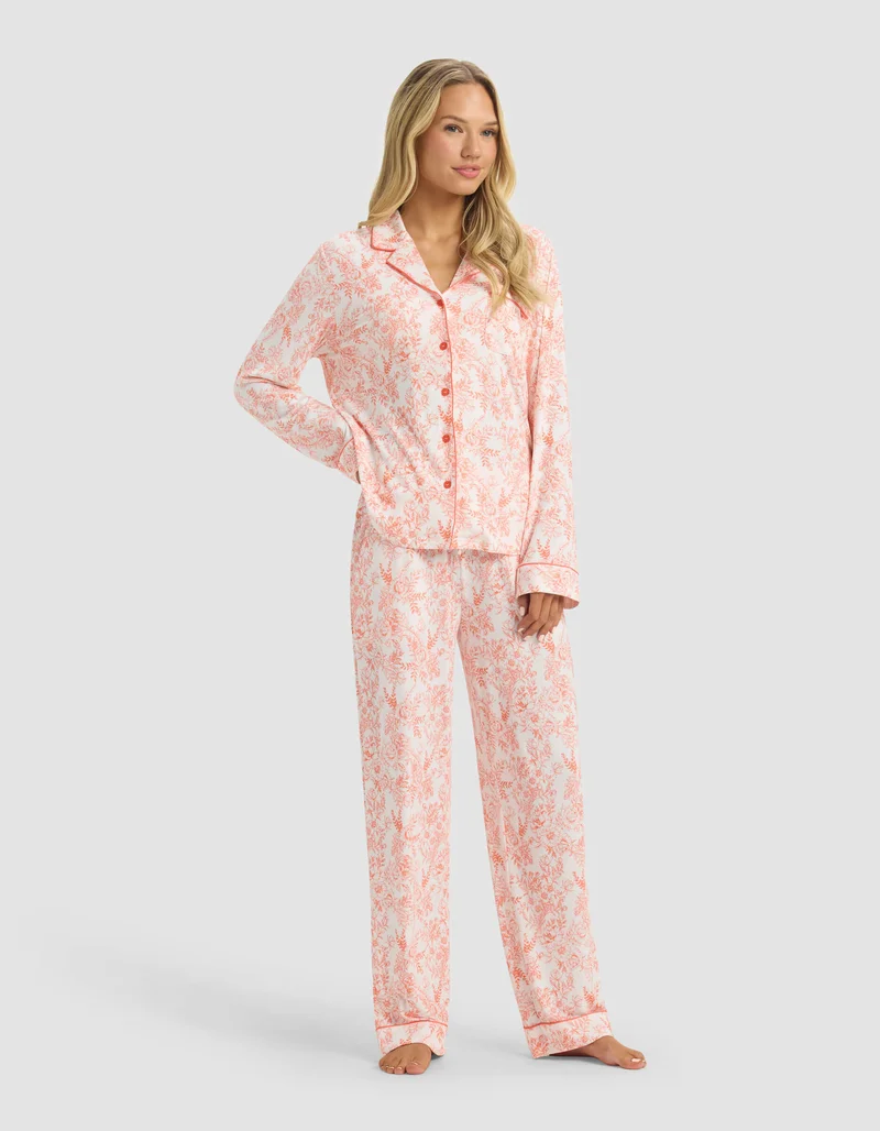 Image of Women's Bamboo Stretch-Knit Long Sleeve Pajama Set