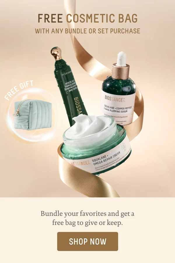 Free Cosmetic Bag with any bundle or set
