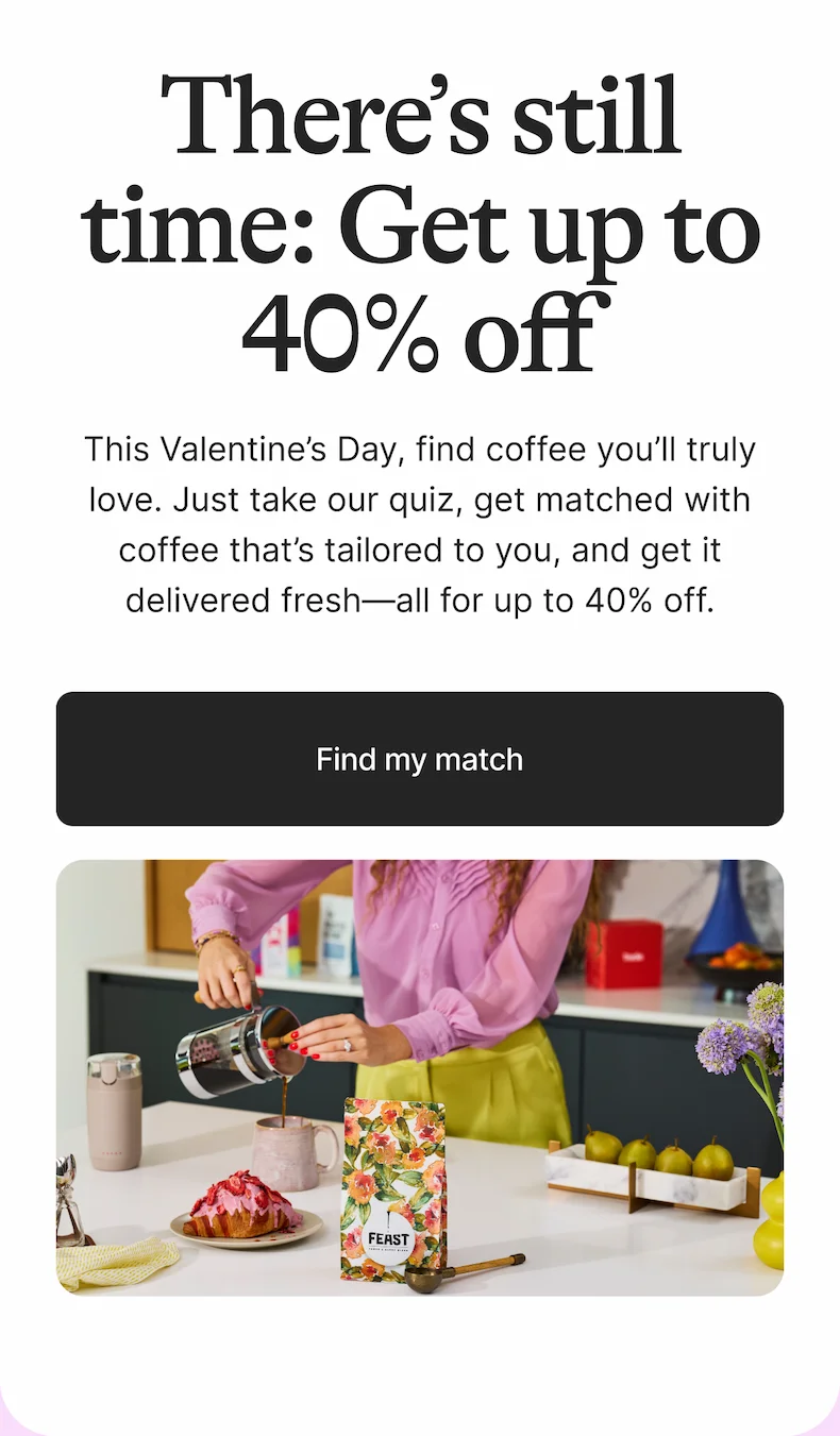 Valentine's Day: Up to 40% off subscriptions