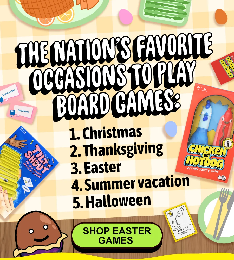 The nations favorite occasions to play board games: