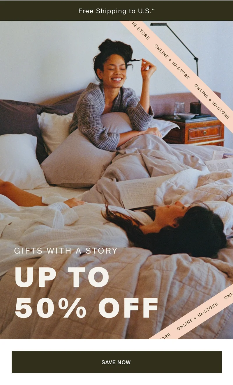 Gifts with a story and up to 50% off