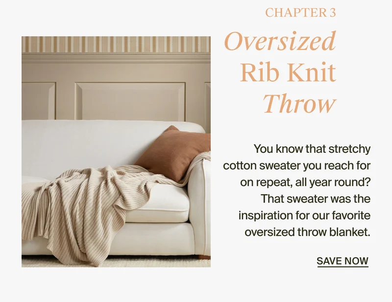 Oversized Rib Knit Throw