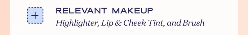 Relevant Makeup Highlighter, Lip & Cheek Tint, and Brush