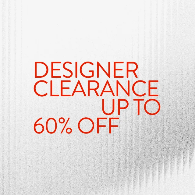 Designer Clearance: up to 60% off.