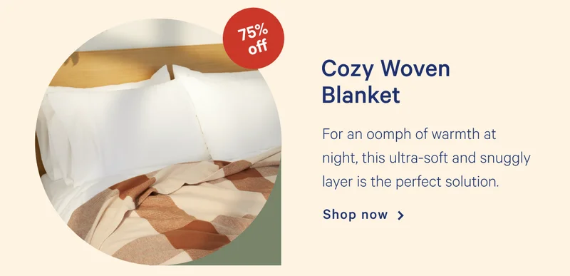 Cozy Woven Blanket >> For an oomph of warmth at night, this ultra-soft and snuggly layer is the perfect solution. >> Shop now >>