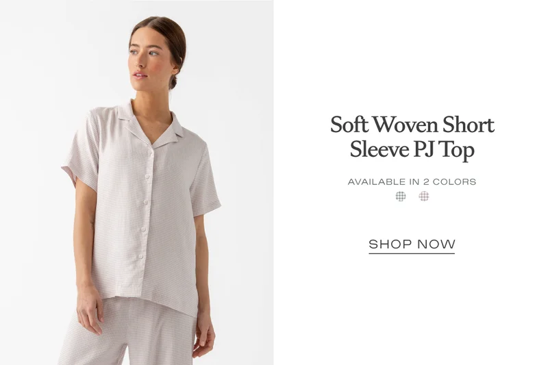 Shop The Soft Woven Short Sleeve PJ Top
