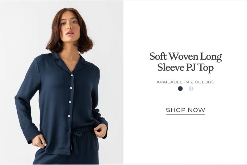 Shop The Soft Woven Long Sleeve PJ Top