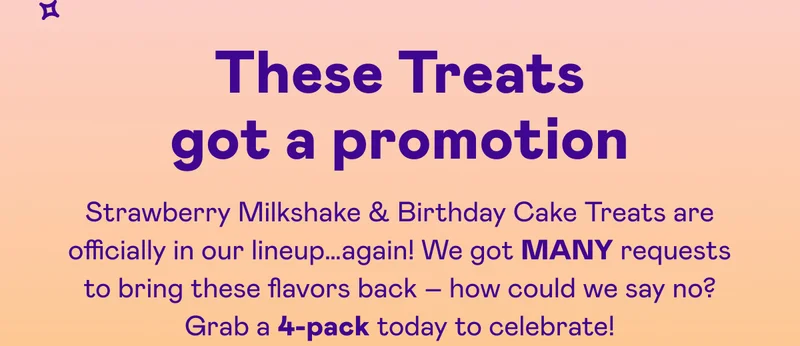 These Treats got a promotion