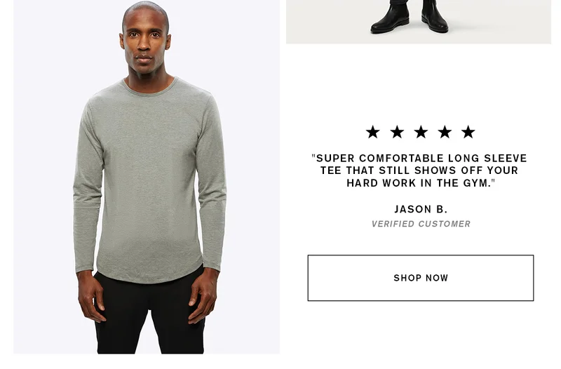 AO Long Sleeve Curve-Hem Tee