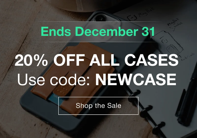 Ends December 31 - 20% off all cases with code discount code