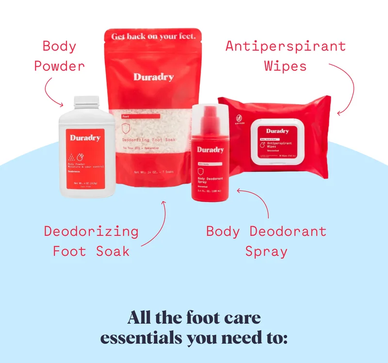 Body Powder Antiperspirant Wipes Deodorizing Foot Soak Body Deodorant Spray All the foot care essentials you need to: