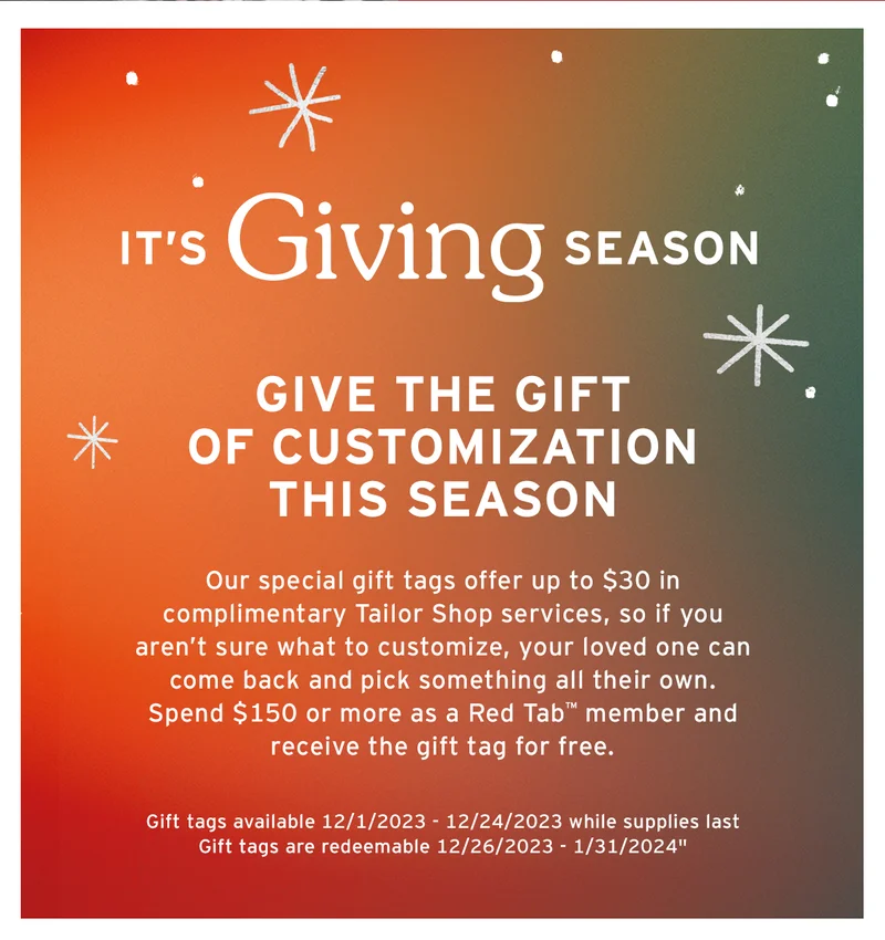 IT'S GIVING SEASON: GIVE THE GIFT OF CUSTOMIZATION THIS SEASON