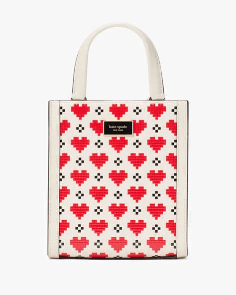Manhattan Pixel Hearts Mini Tote