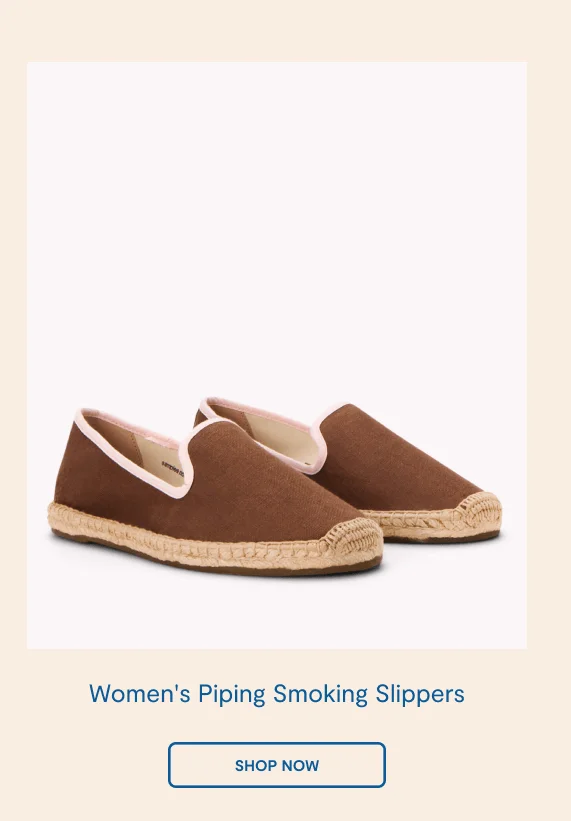 Women's Piping Smoking Slippers