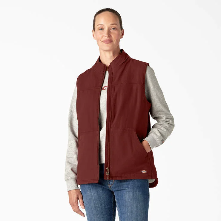 Women’s Fleece Lined Duck Canvas Vest