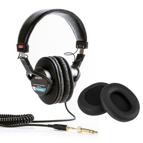 Sony MDR-7506 Professional Folding Headphones with Leather Earpads