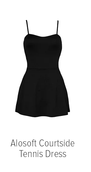 alosoft courtside tennis dress white