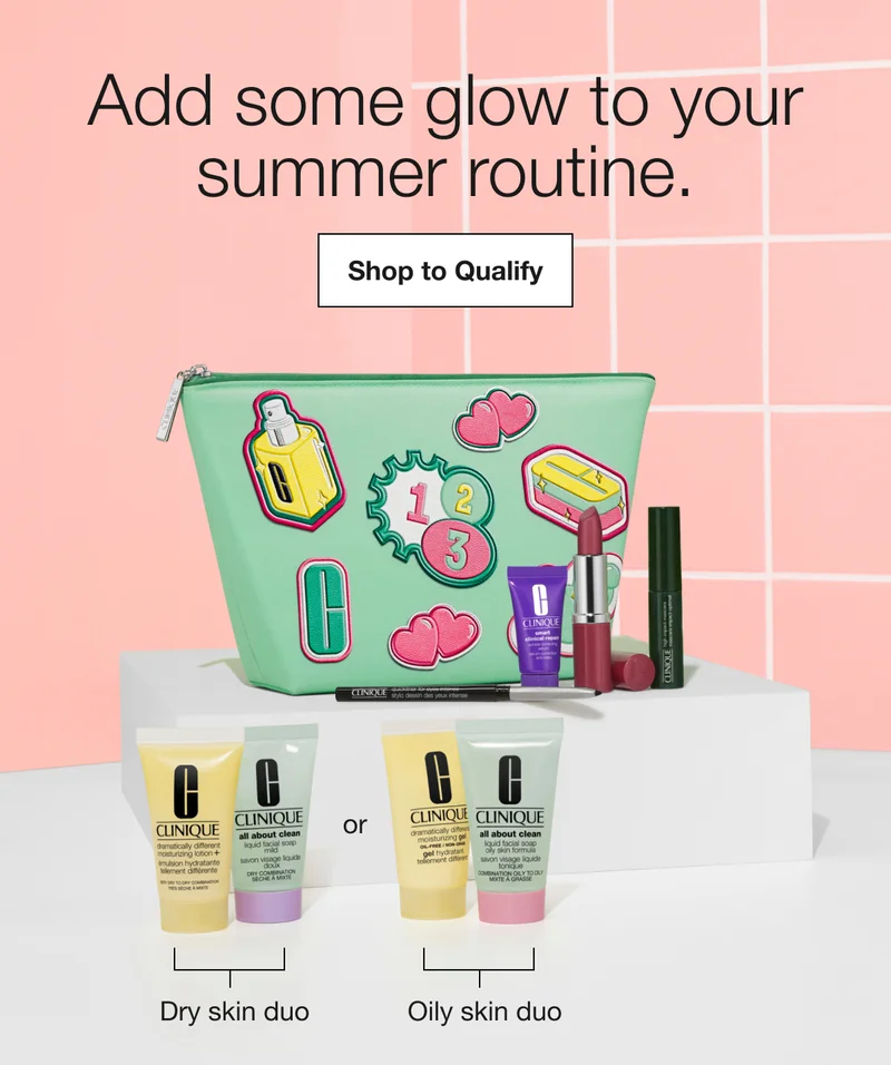 Add some glow to your summer routine. | Shop to Qualify | Dry skin duo Or Oily skin duo