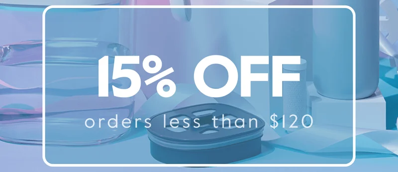 15% OFF orders less than $120