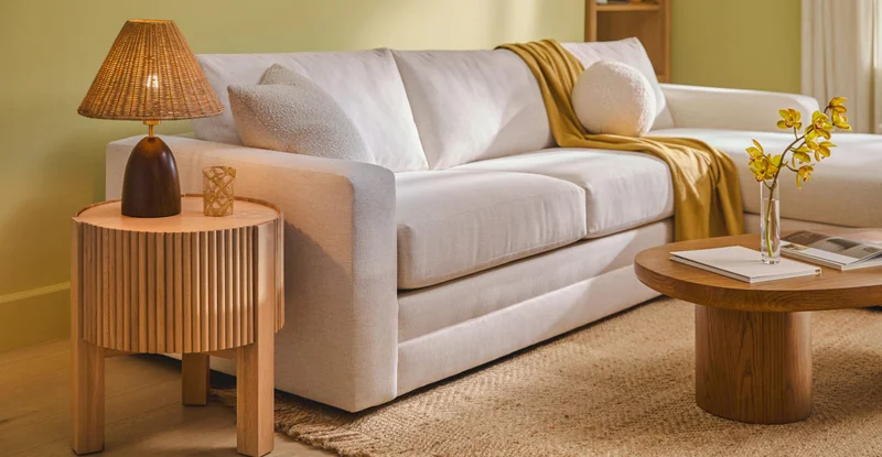 These complementary styles tie it all together to create one soothing space.