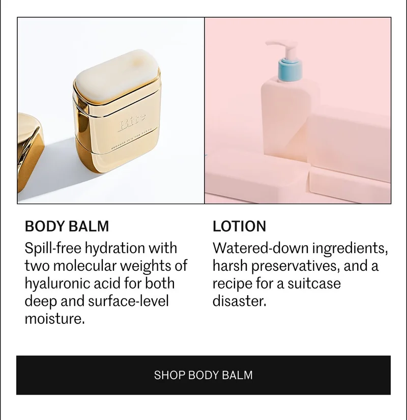 Body Balm vs Lotion