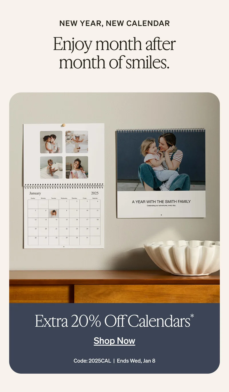 Last chance for up to 50% off photo books, gifts, and home decor!