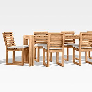 Batten Outdoor Dining Table Set