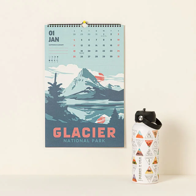 National Parks Calendar with Tearaway Art