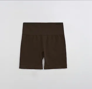 Classic Seamless Crop Shorts - Chocolate Brown