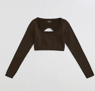 Classic Seamless Long Sleeve Top - Chocolate Brown