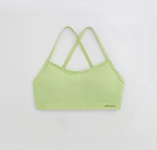 Classic Seamless Cross Back Bra - Washed Lime Green