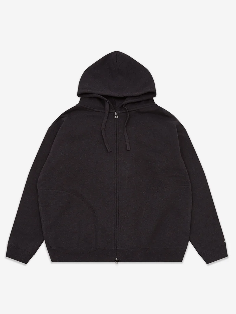Image of Snow Peak Recycled Cotton Zip Up Parka - Black