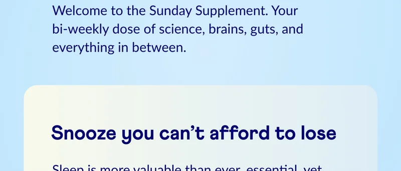 Snooze you can't afford to lose