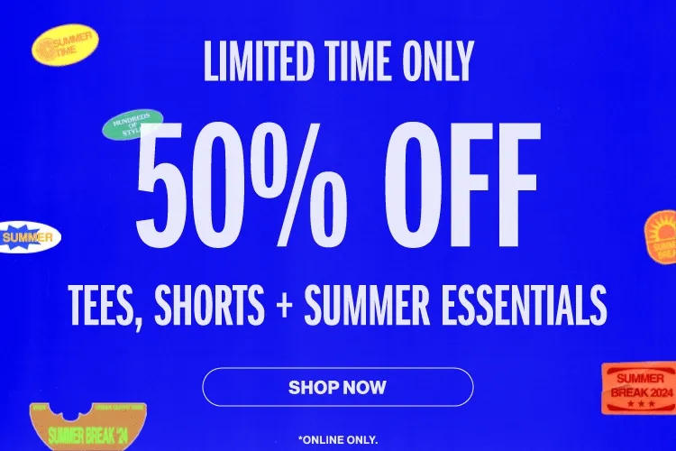 Take 50% Off Tees, Shorts + Summer Essentials