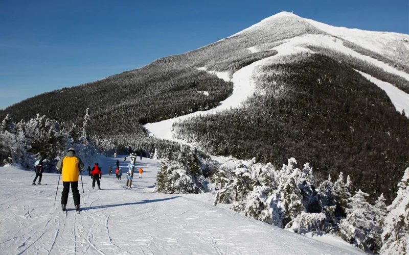 Skiers hit the slopes at one mountain resort in this state.