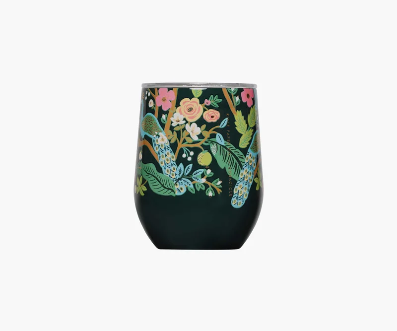 Image of Stemless Wine Cup - Peacock