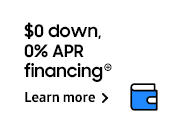 $0 down, 0% APR financing Learn more