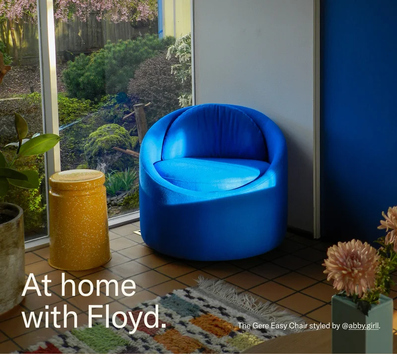 Floyd at home. The Gere Easy Chair styled by @abby.girll