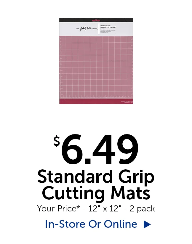 $6.49 Standard Grip Cutting Mats - Your Price* - 12" x 12" - 2 pack