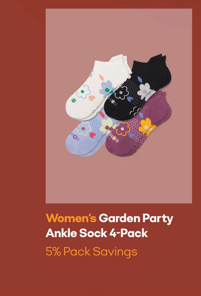 Women's Garden Party Ankle Sock 4-Pack 5% Pack Savings