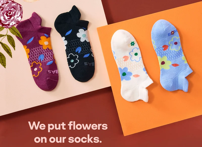 We put flowers  on our socks.